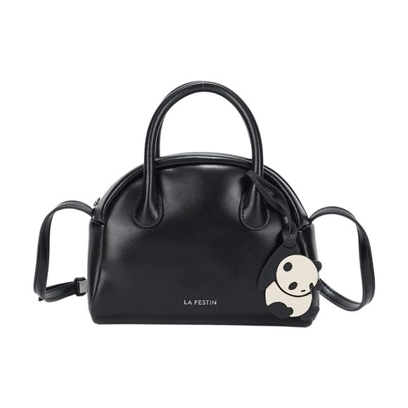 Leather Top-Handle Satchel Small Purse With Adjustable Strap, :') - Picture 1 of 6